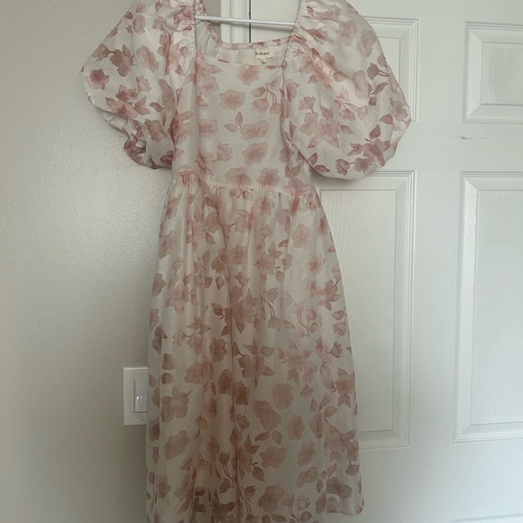 Bohme Floral Pink Midi Dress - Picture 2 of 5